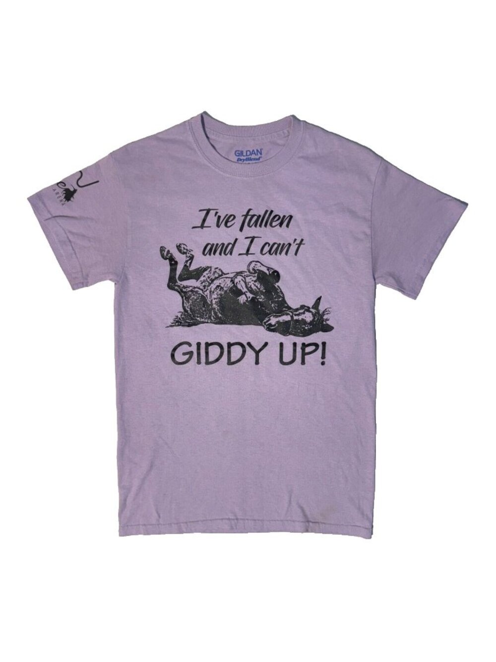 Elite Western Rodeo "Ive Fallen and I Cant Giffy Up" Funny Western Tshirt - S